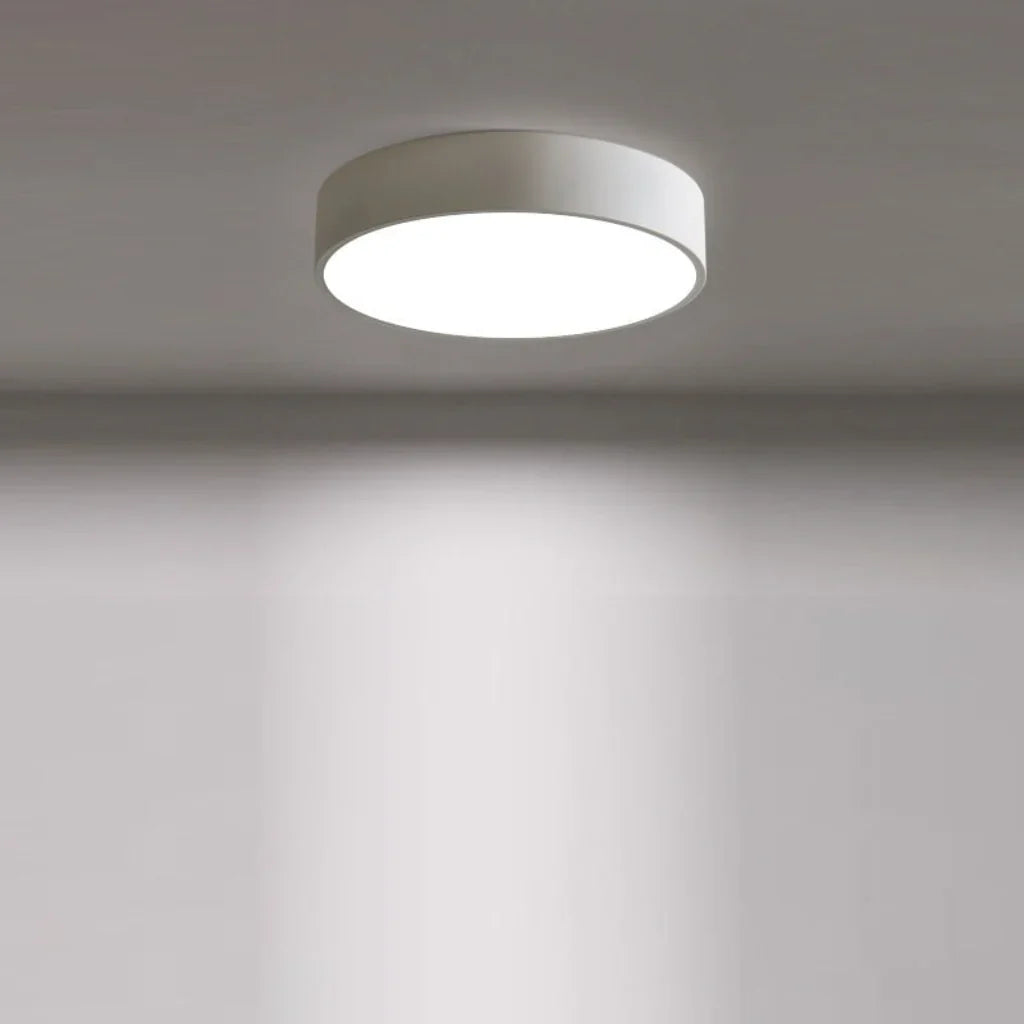 Runde Deckenleuchte mit Eisenrahmen und sanfter LED-Beleuchtung für Wohnzimmer und Schlafzimmer im modernen Stil | Sansoti