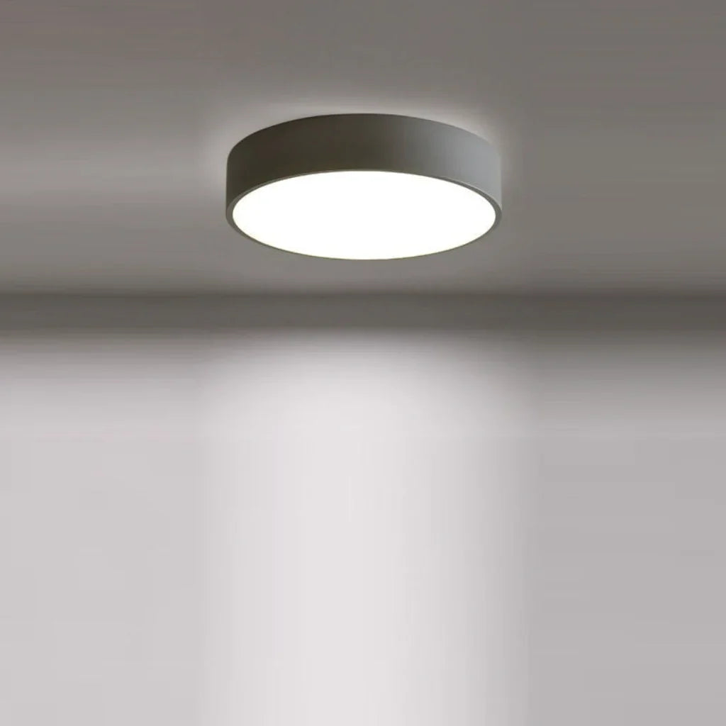 Runde Deckenleuchte mit Eisenrahmen und sanfter LED-Beleuchtung für Wohnzimmer und Schlafzimmer im modernen Stil | Sansoti