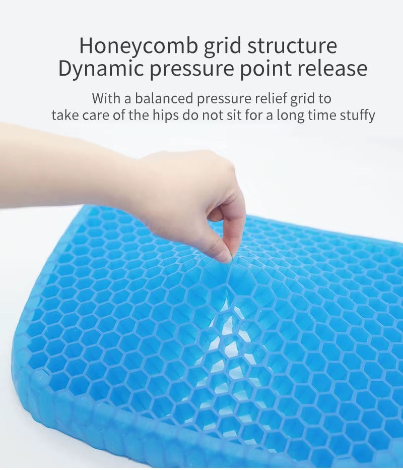 Ergonomic Gel Cushion Tailbone Back Support Seat Cushion Home Office Desk Comfort Pain Relief | Sansoti
