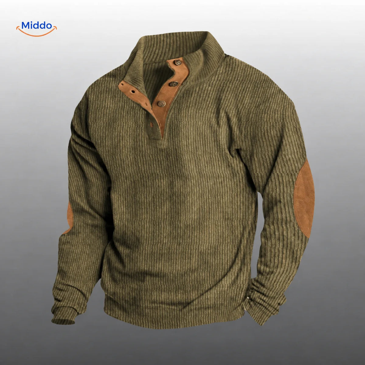 Rippenpullover mit braunen Details, Unisex, gestreifte Struktur, warme Schicht, Herbst/Winter, lässiger Stil | Sansoti