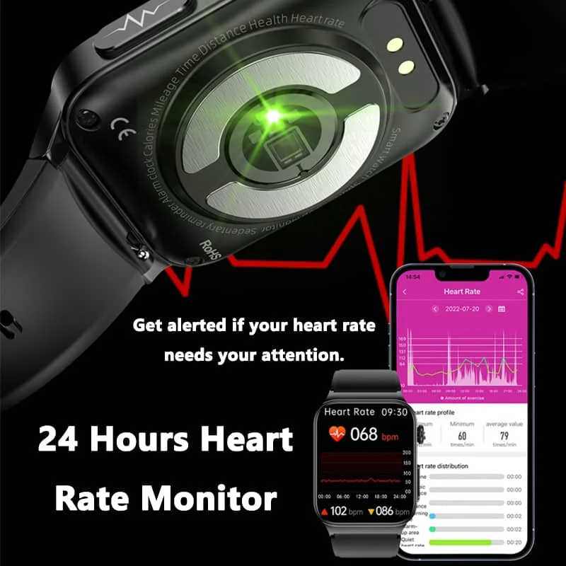 Geavanceerd Gezondheidshorloge met ECG en Bloedglucose Monitoring | Sansoti
