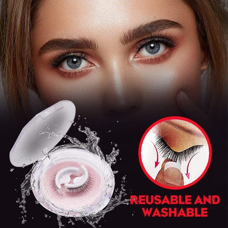 Faux cils autocollants réutilisables sans colle, fibres synthétiques, aspect naturel, accessoire de maquillage | Sansoti