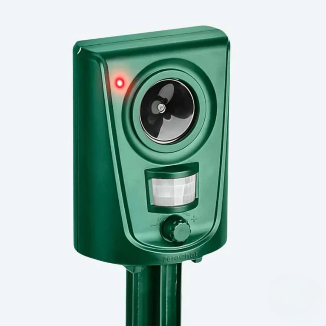 Ultrasone Kattenverdelger met PIR-Sensor en 110° Bereik – Waterbestendig voor Binnen en Buiten | Sansoti