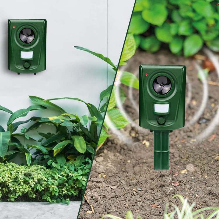 Ultrasone Kattenverdelger met PIR-Sensor en 110° Bereik – Waterbestendig voor Binnen en Buiten | Sansoti