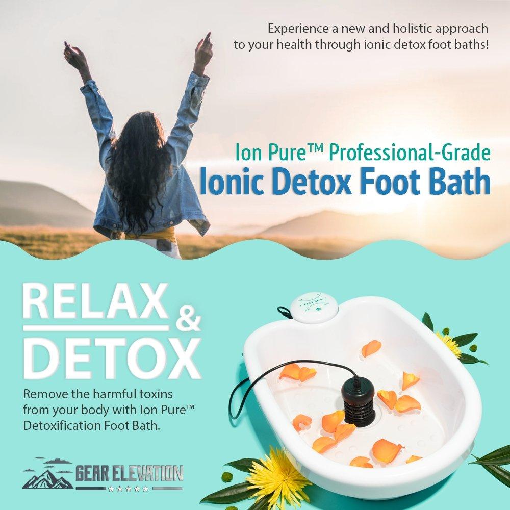 Ionisch Voetenbaad Systeem voor Thuis Detox Wellness Ontspanning Voetbad Apparaat met Elektrodes Spa | Sansoti