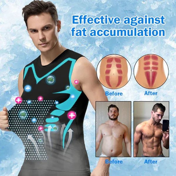 Compressievest voor Mannen met Houdingscorrectie Tourmalijn Technologie Rugondersteuning Sportkleding | Sansoti