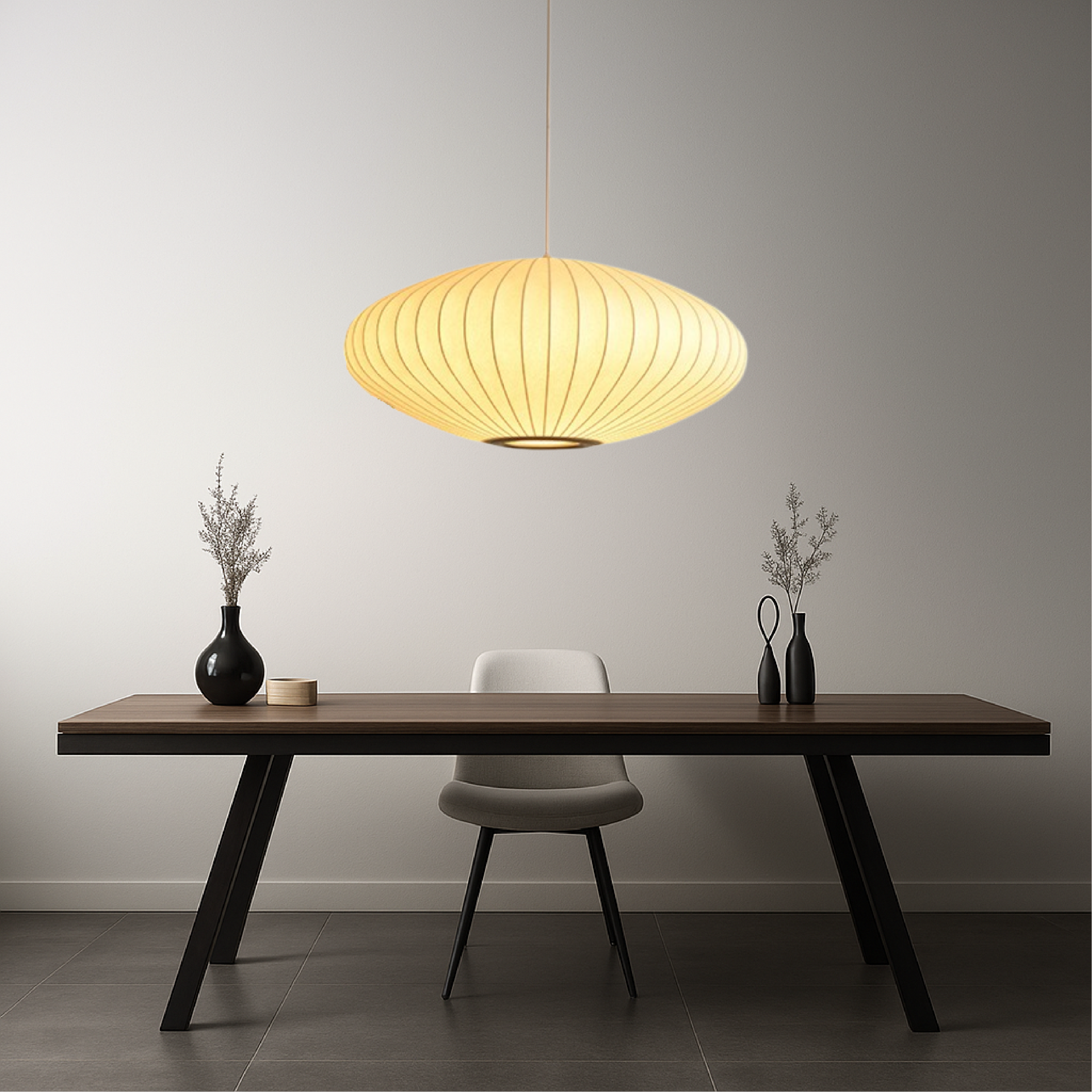 Silk Pendant Light Ø30-70cm Sculpture Dining Room Ambient Lighting Adjustable Modern Interior Design Dimmable LED | Sansoti