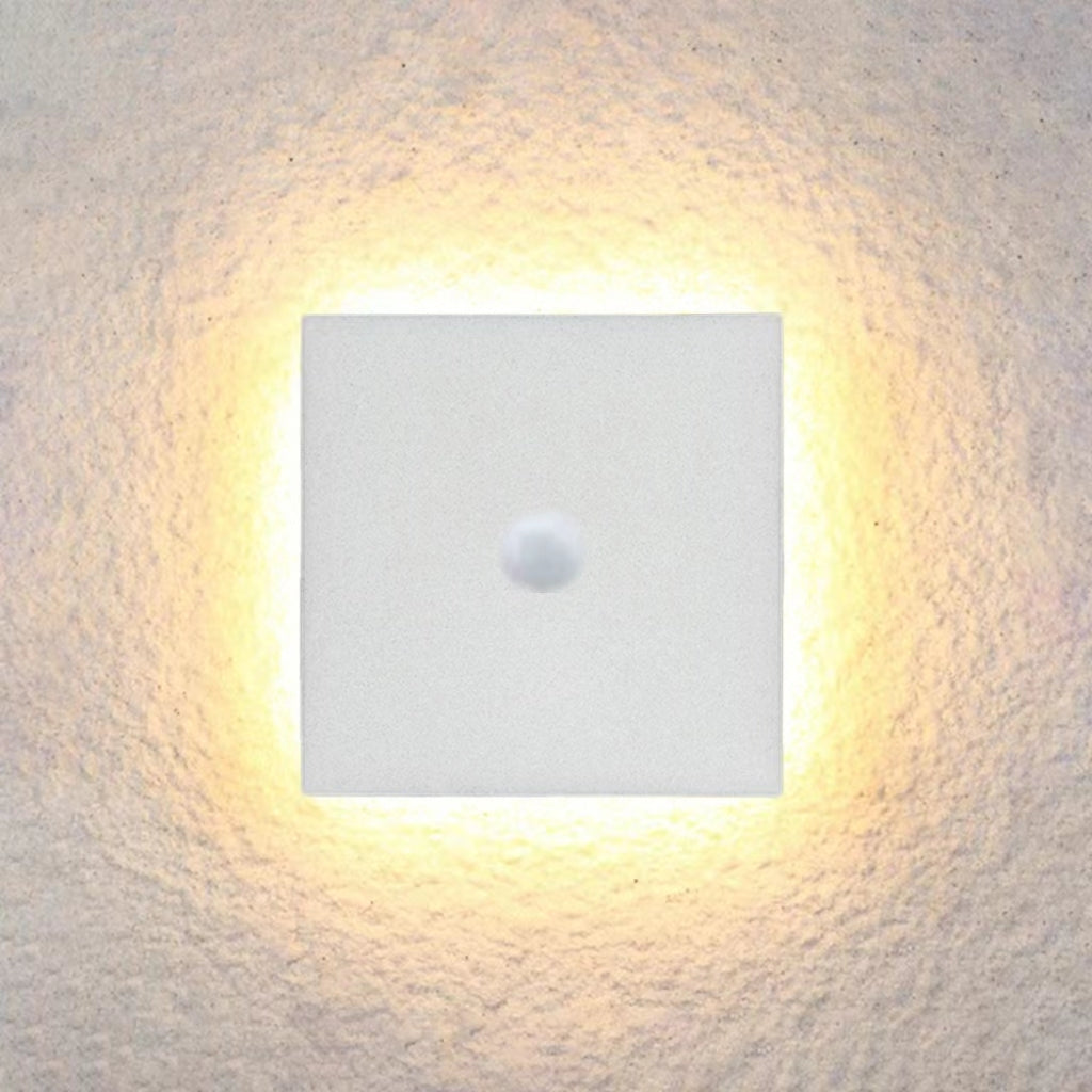 Minimalistische LED-Außenwandleuchte aus Metall, rund oder quadratisch, wasserdicht nach IP65, Gartenbeleuchtung für Flur und Terrasse | Sansoti