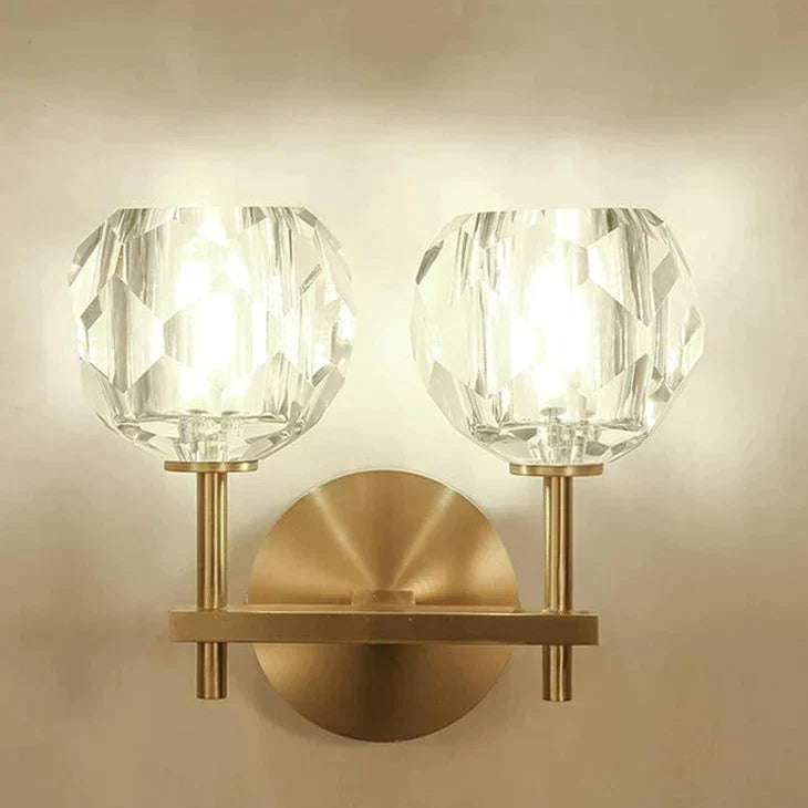 Kristallen Wandlamp Koper Warm Wit Licht Moderne Verlichting Woonkamer Slaapkamer Hal Decoratief Sfeervol | Sansoti