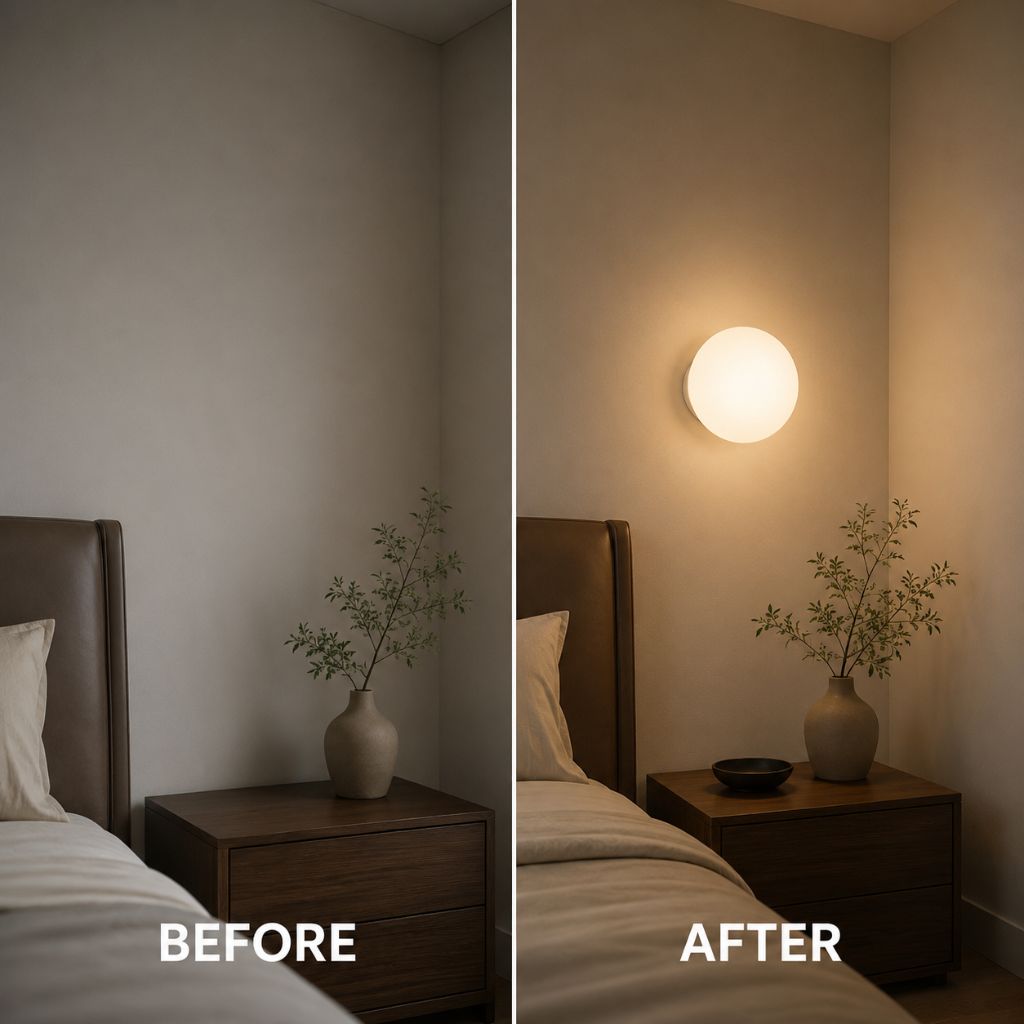 Kinkiet kula z matowego szkła, G9 LED, biały, 12–18 cm, unoszący się design, nowoczesne oświetlenie do przedpokoju, łazienki, sypialni i salonu | Sansoti