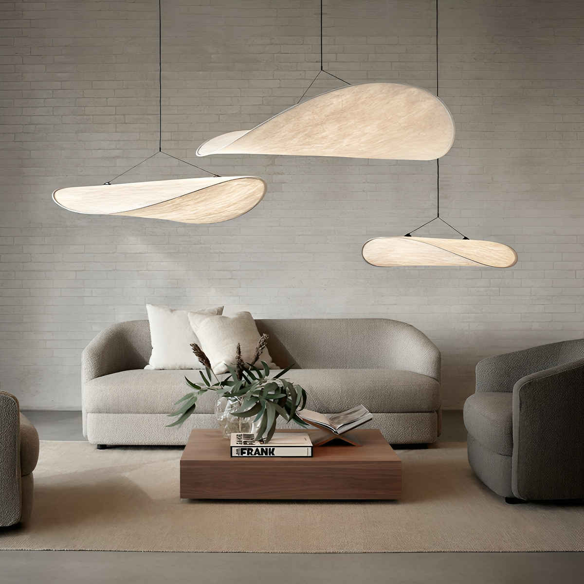 Pendelleuchte aus Seide Wolkenform Schwarz Esszimmer Wohnzimmer Schlafzimmer Stimmungsbeleuchtung Minimalistisches Design Modern | Sansoti