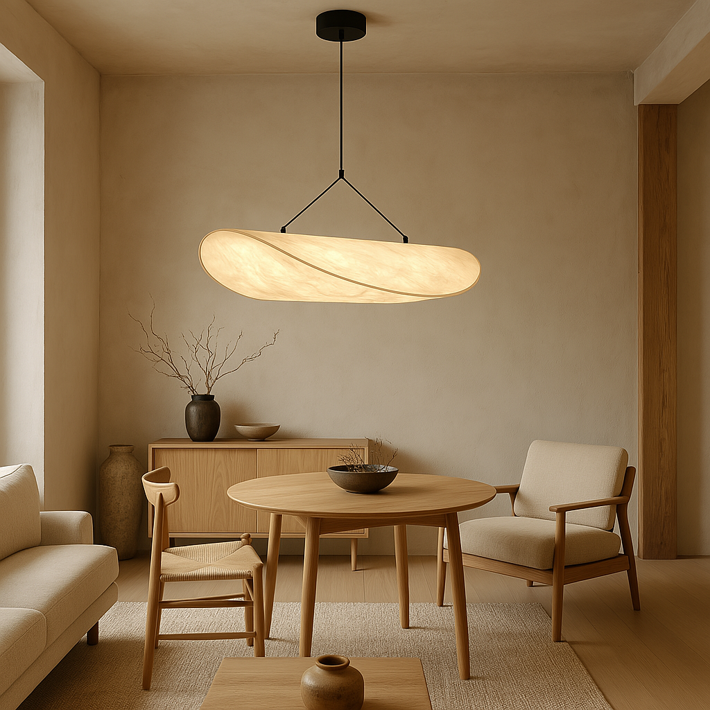 Pendelleuchte aus Seide Wolkenform Schwarz Esszimmer Wohnzimmer Schlafzimmer Stimmungsbeleuchtung Minimalistisches Design Modern | Sansoti