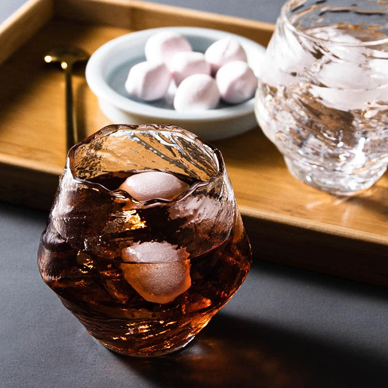 Handgemaakt Japans Whiskyglas 380ml Hittebestendig Kristal Ambachtelijk Design Cometinspiratie Houten Geschenkdoos Premium Drinkglas Traditionele Techniek Collectorsitem | Sansoti