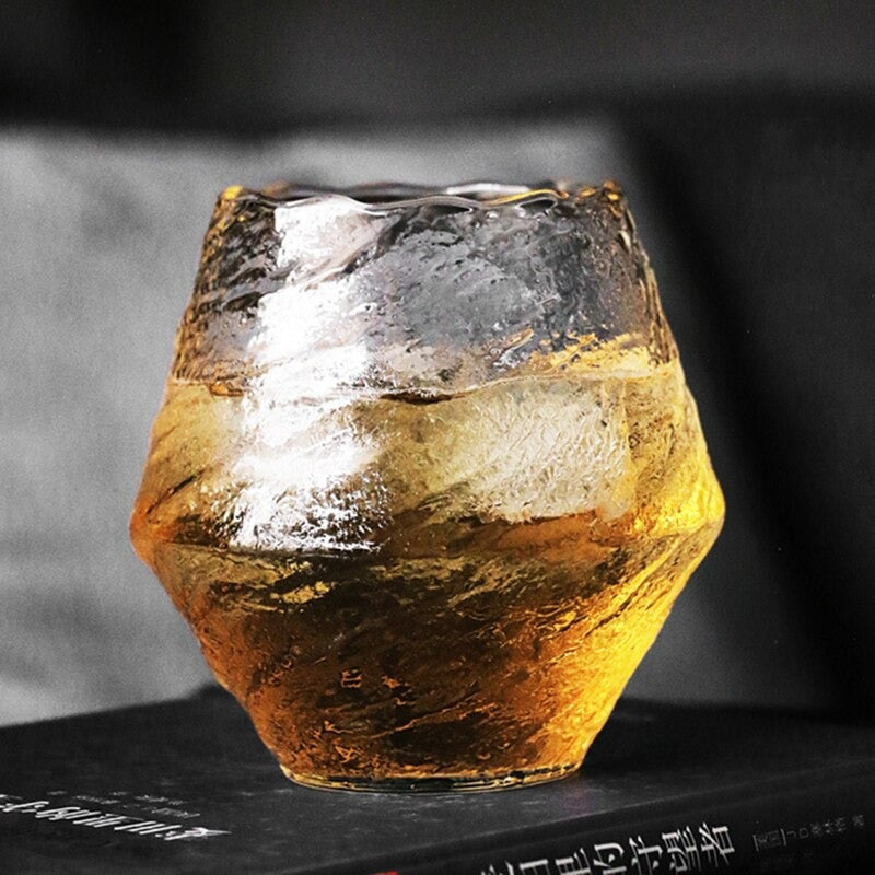 Handgemaakt Japans Whiskyglas 380ml Hittebestendig Kristal Ambachtelijk Design Cometinspiratie Houten Geschenkdoos Premium Drinkglas Traditionele Techniek Collectorsitem | Sansoti
