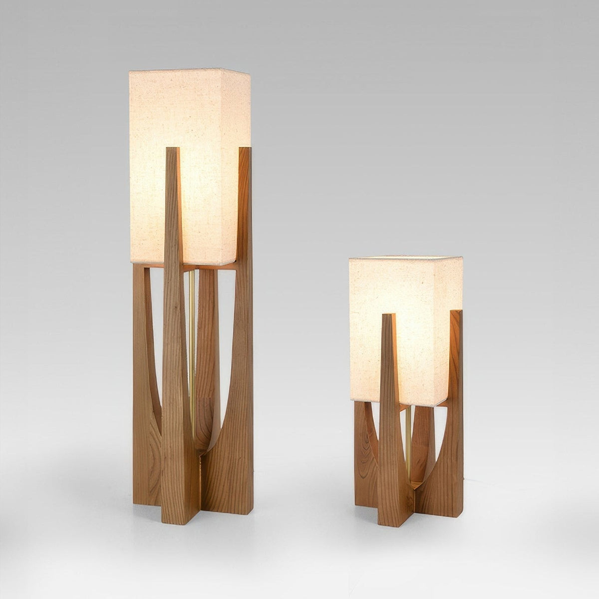 Japanische Stehleuchte aus Naturholz E27 LED dimmbar für Wohnzimmer, Schlafzimmer und Leseecke, skandinavisches Design | Sansoti