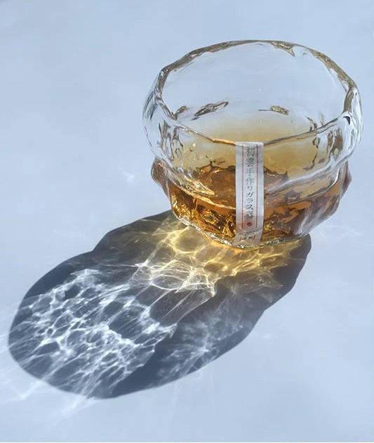 Japans Whiskeyglas met Traditioneel Mochi-Ontwerp 240ml Hittebestendig Glas Handgemaakt Dessert Cadeau Luxe Whiskyglazen Set Houten Verpakking | Sansoti