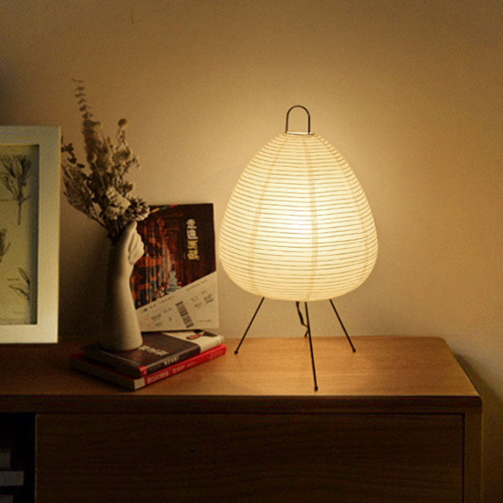 Papieren Tafellamp Scandinavisch Design met Ijzeren Voet 47cm | Sansoti