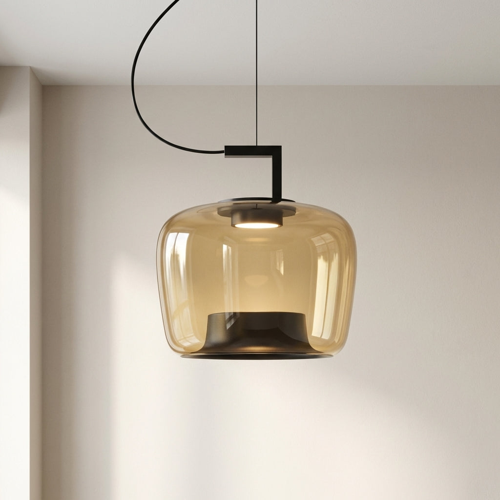 Hängeleuchte aus Glas, E27, Eisen, modernes Design, warmweißes Licht, für Küche und Esszimmer, verstellbar, stimmungsvolle Beleuchtung, skandinavischer Stil | Sansoti