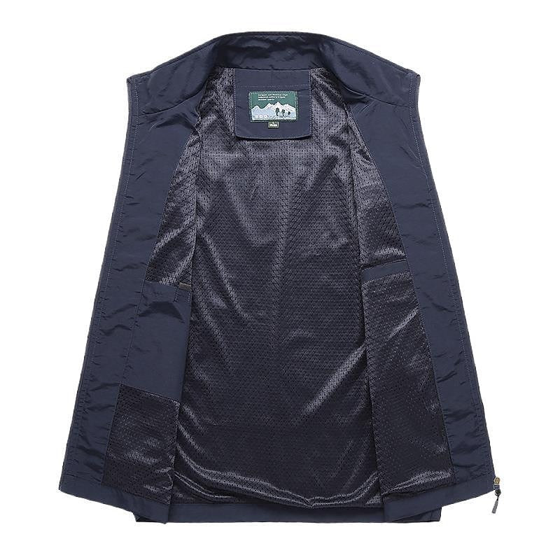 Sneldrogende Outdoor Bodywarmer met Meerdere Zakken voor Heren Mesh Ademend Vest Mourloos voor Vissen Wandelen Kamperen Actief Buitenleven | Sansoti