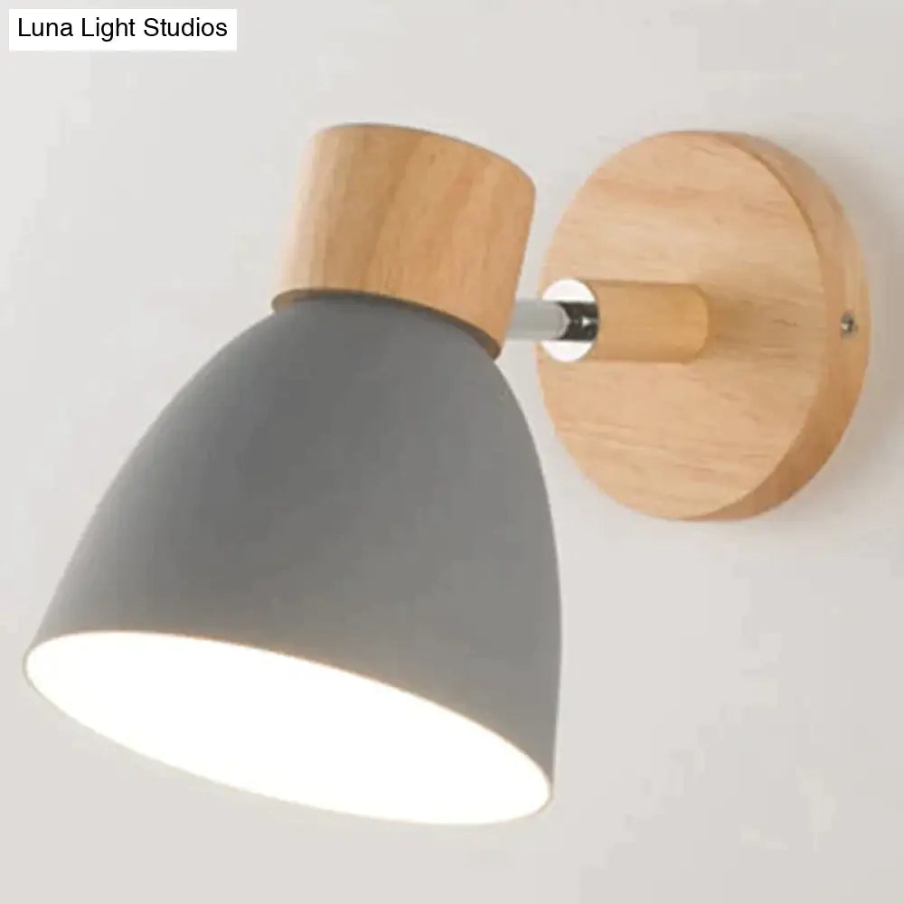 Drewniana lampa ścienna do czytania, oprawka E27, skandynawski design, nastrojowe światło do czytania, lampka nocna do salonu i sypialni | Sansoti
