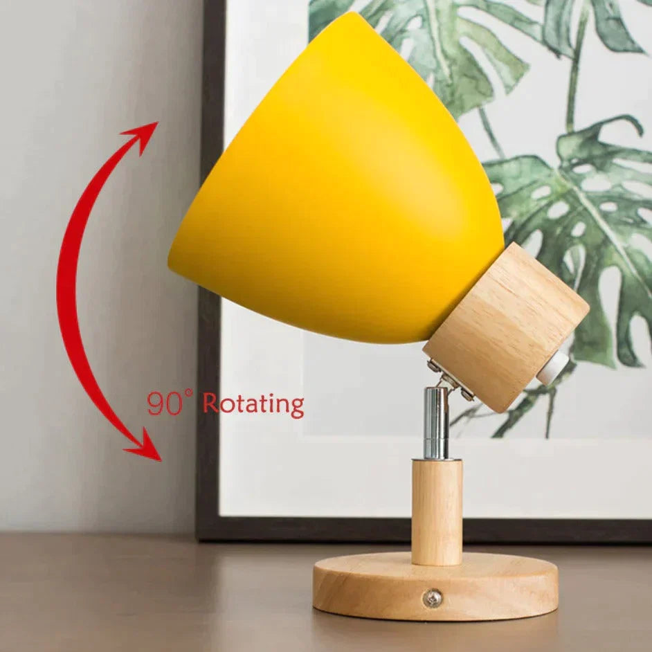 Drewniana lampa ścienna do czytania, oprawka E27, skandynawski design, nastrojowe światło do czytania, lampka nocna do salonu i sypialni | Sansoti