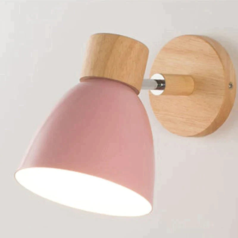 Drewniana lampa ścienna do czytania, oprawka E27, skandynawski design, nastrojowe światło do czytania, lampka nocna do salonu i sypialni | Sansoti