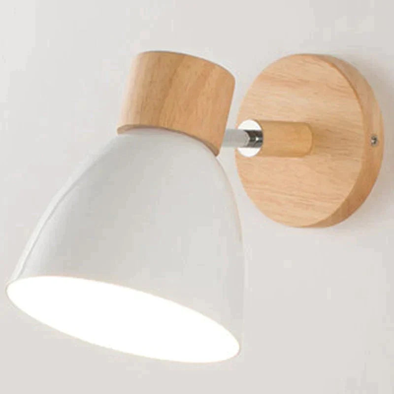 Drewniana lampa ścienna do czytania, oprawka E27, skandynawski design, nastrojowe światło do czytania, lampka nocna do salonu i sypialni | Sansoti