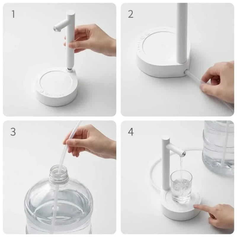 Elektrische Waterdispenser voor Bureau met 6 Snelheden Oplaadbaar Draadloos Stil Waterpomp voor Thuis Kantoor | Sansoti