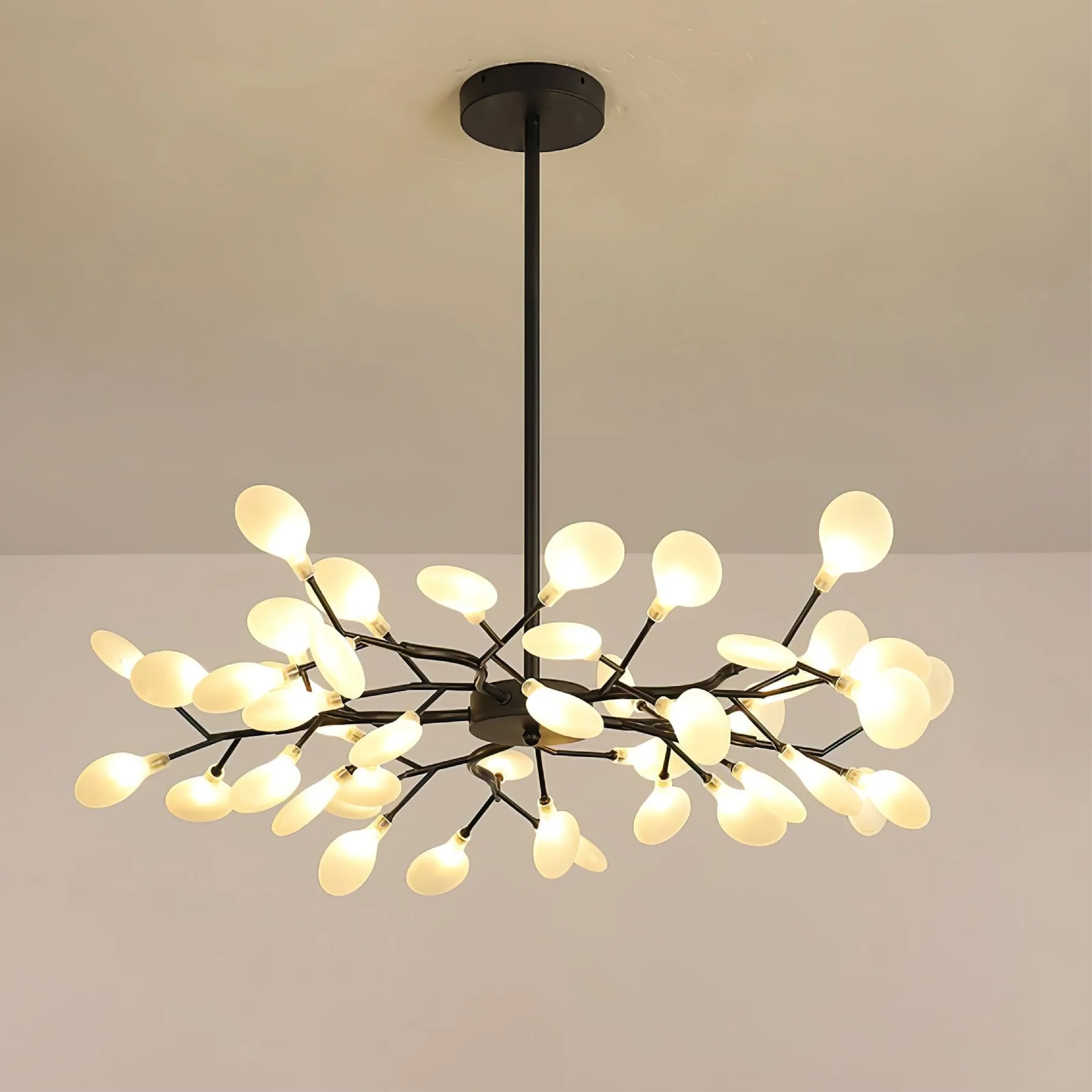 Firefly LED Kronleuchter G4 LED 3000K Schwarz/Weiß Esstisch Beleuchtung Modernes Design Deckenlampe Großer Raum | Restfield