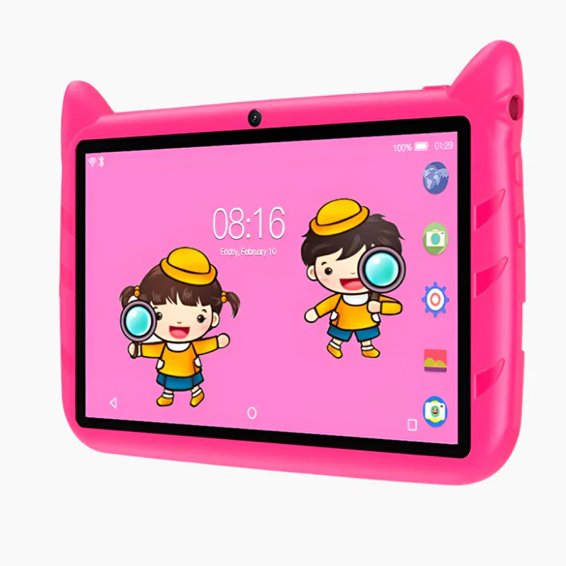 Kindertablet 7 Inch Android 13 Quad-Core WiFi 4GB RAM 64GB Opslag Uitbreidbaar Educatieve Apps Dual Camera Kids Tablet | Sansoti