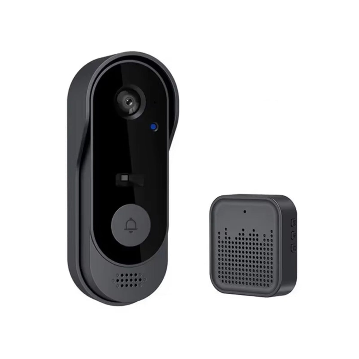 Sonnette connectée sans fil avec caméra HD, vision nocturne, audio bidirectionnel, étanche et résistante aux intempéries, sécurité | Sansoti