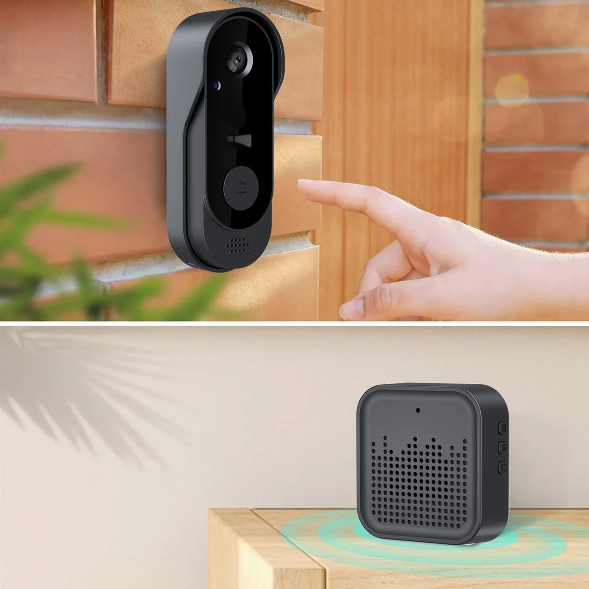 Draadloze Video Deurbel met HD Camera Nachtzicht Tweeweg Audio Weerbestendig IP65 Gratis Cloudopslag | Sansoti
