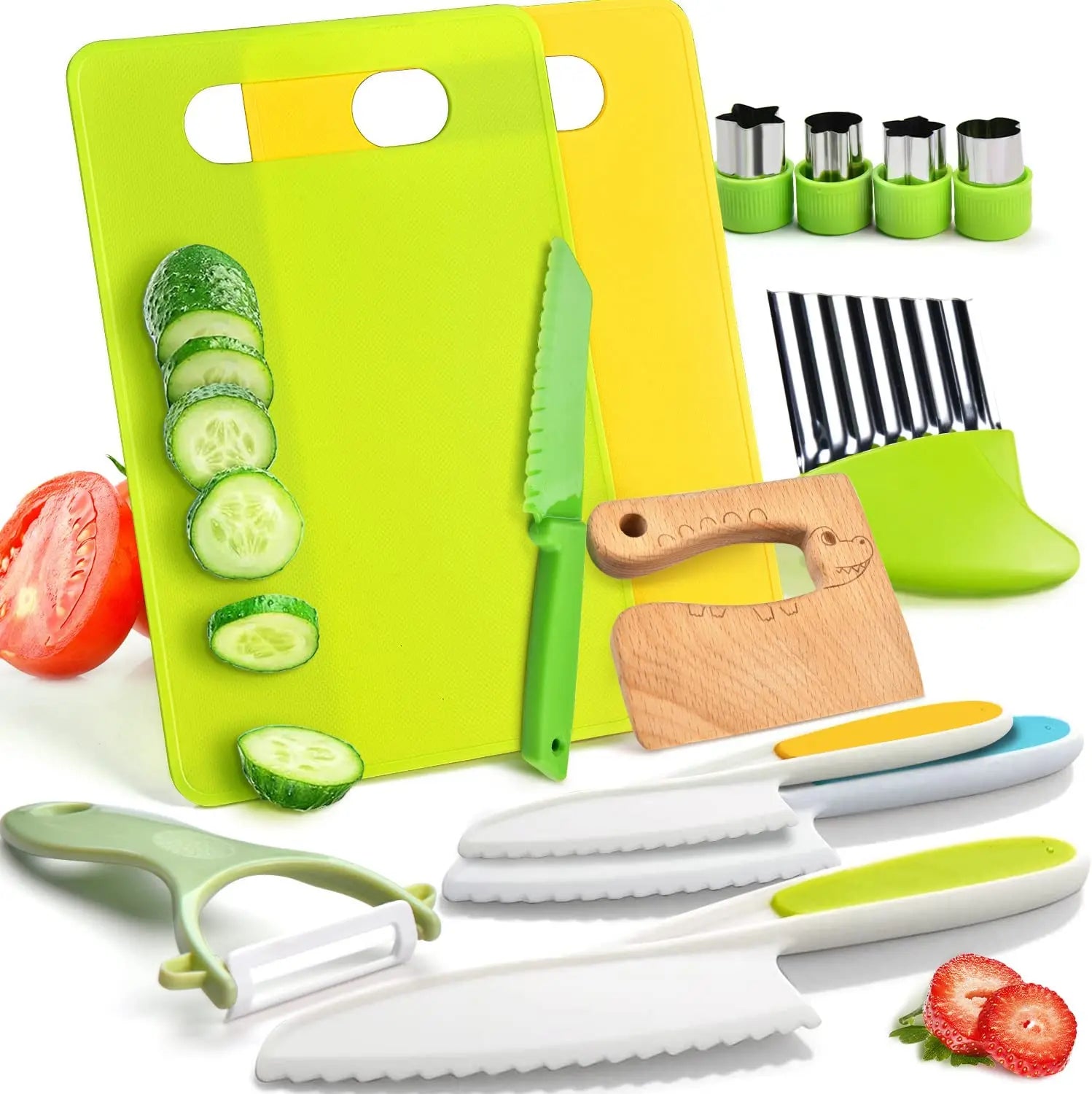 Set de cuisine pour enfants avec couteaux sécurisés et accessoires de découpe pour cuisiner ensemble | Restfield