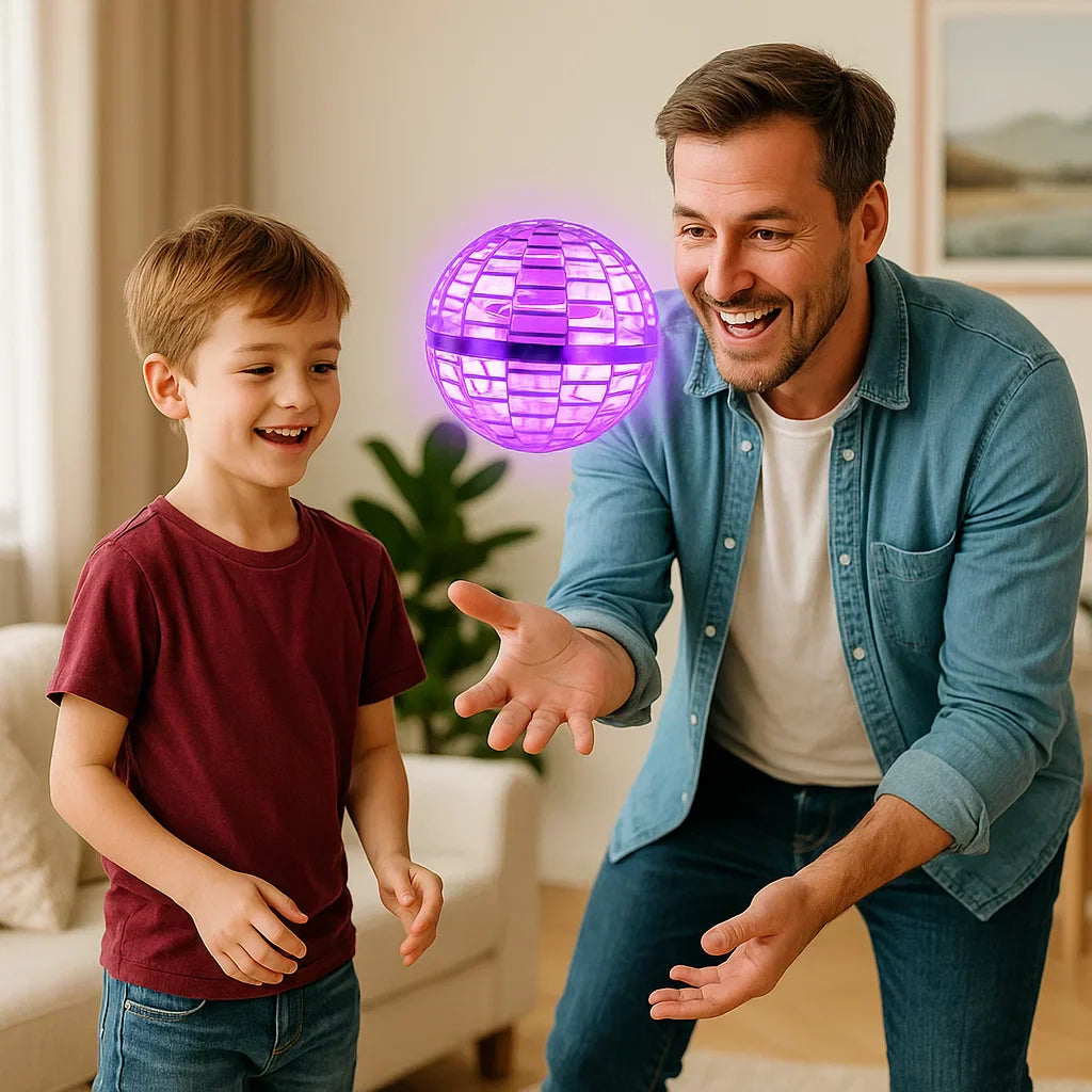 Zwevende Spelbal met LED-Verlichting – Vliegende Bal voor Binnen en Buiten | Sansoti