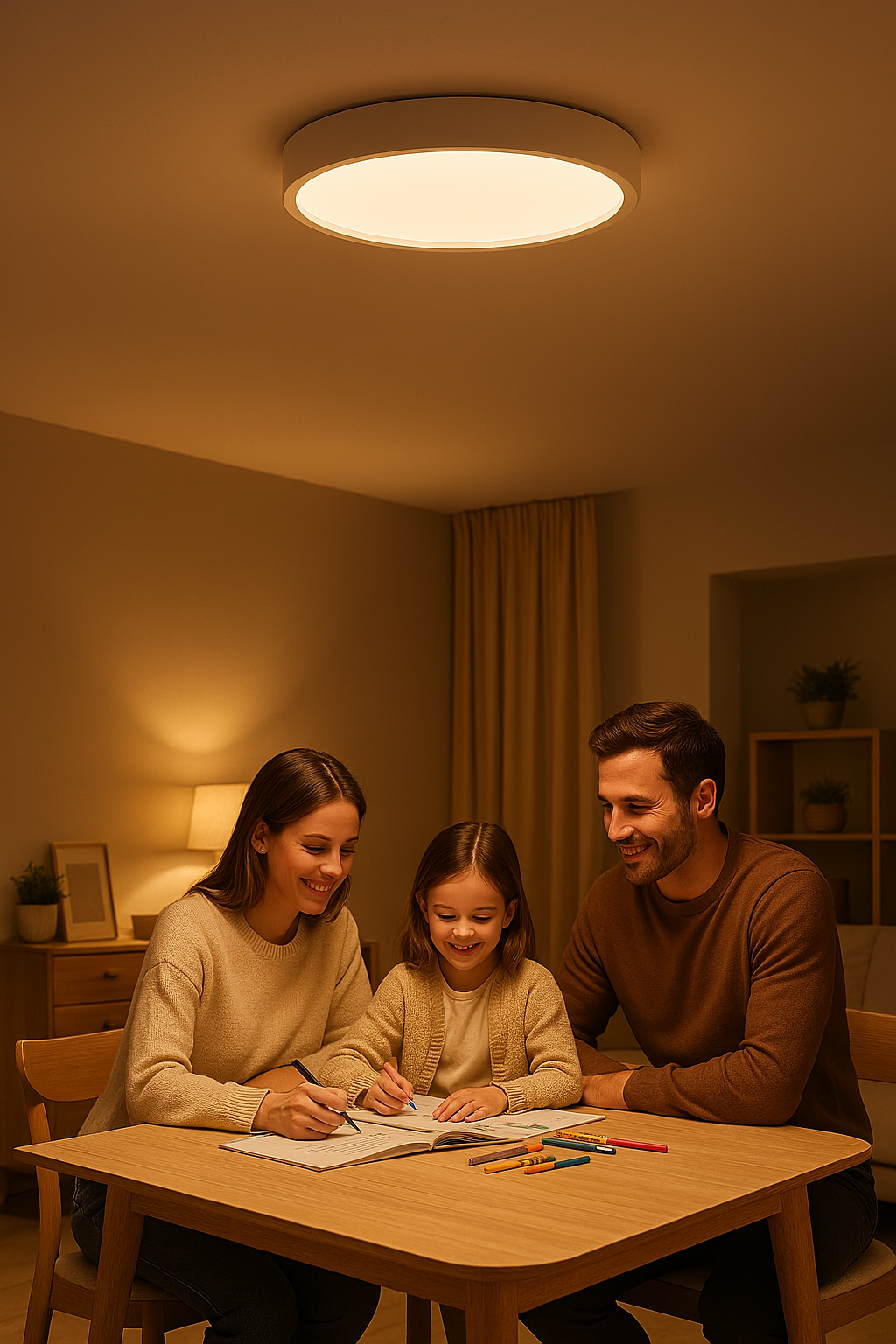 Ronde LED Plafondlamp Minimalistisch Design Warm Licht Energiezuinig Woonkamer Slaapkamer Kantoor Verlichting Modern Interieur | Sansoti