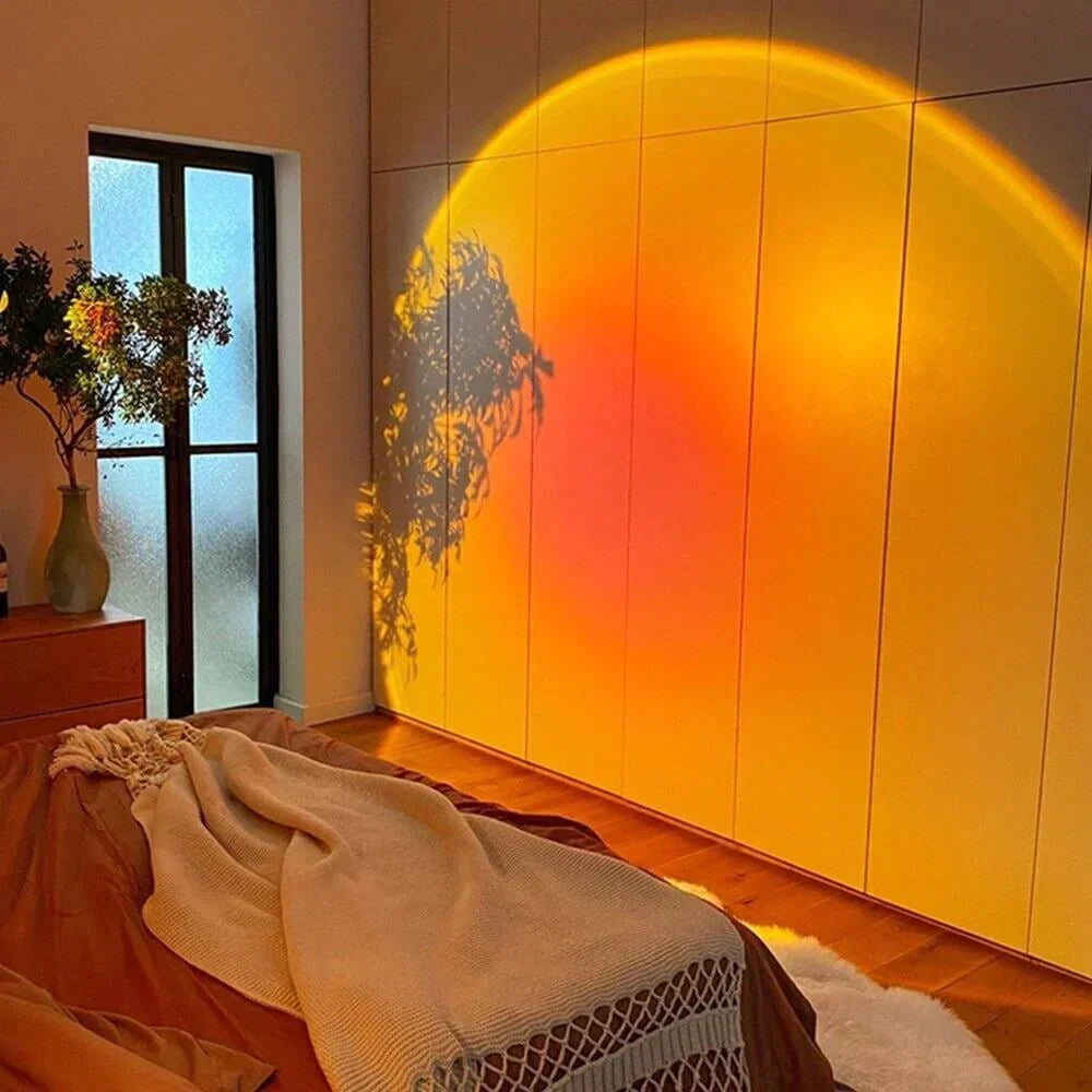 Sfeervolle Sfeerlamp met Zonsondergang Projectie voor Woonkamer Slaapkamer en Sfeerverlichting Interieur | Sansoti
