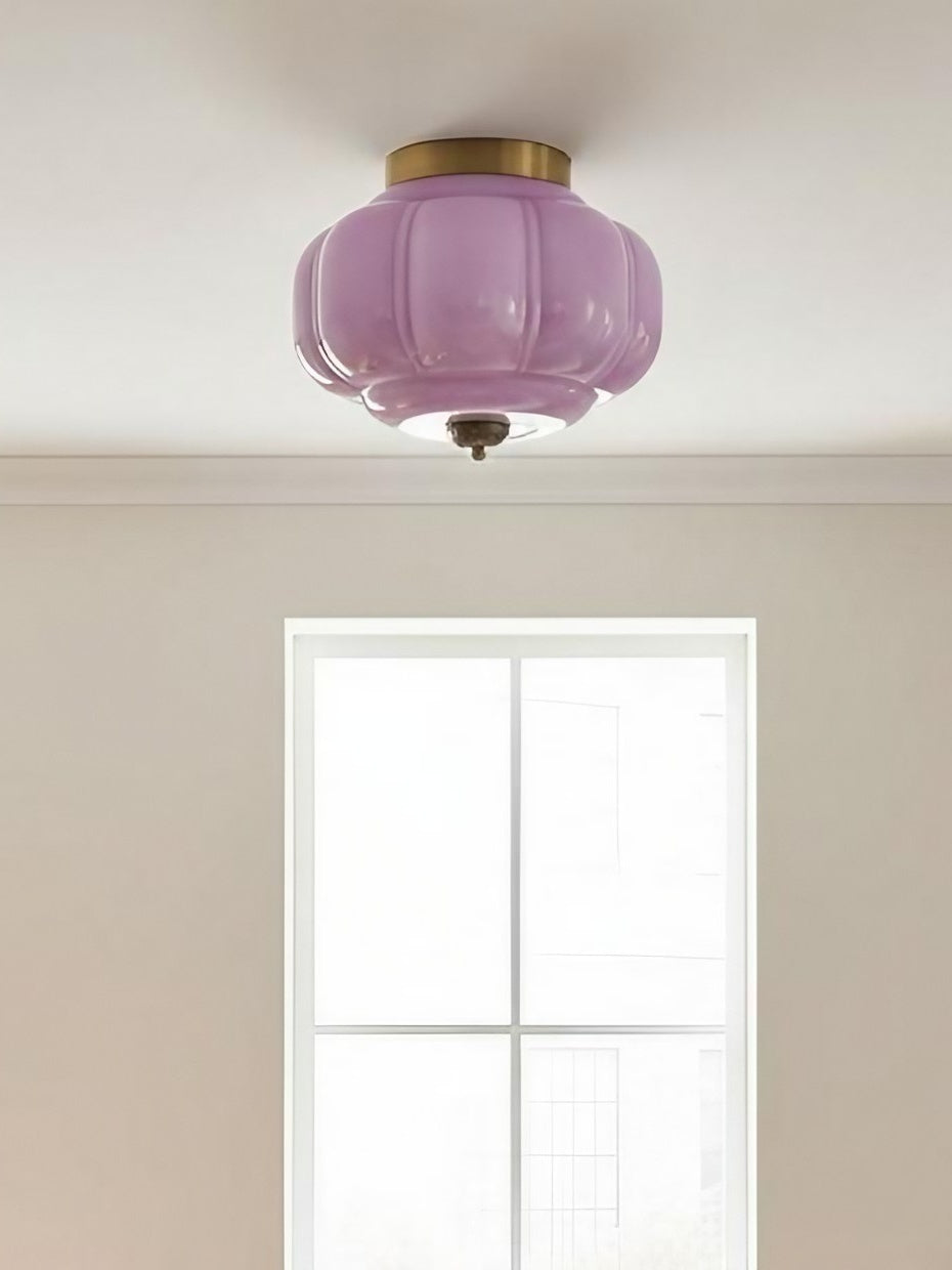 Retro Plafondlamp met Melkglazen Kap – Verfijnde Semi-Flush Mount Verlichting voor Moderne Interieurs | Sansoti