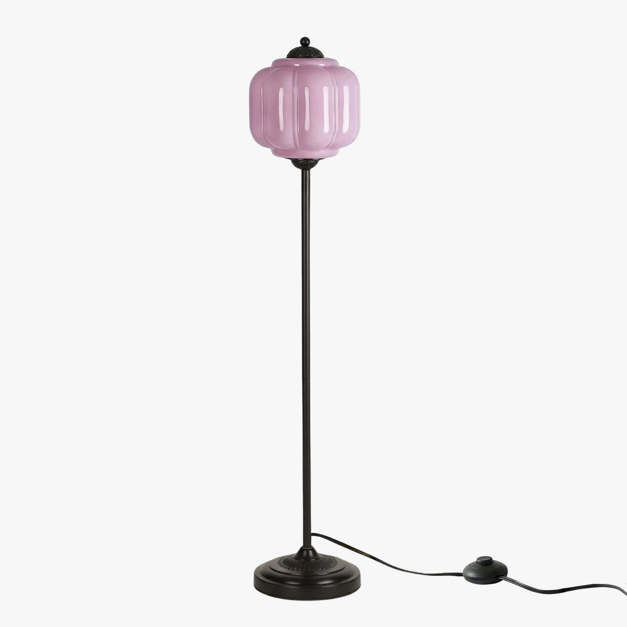 Decoratieve Glazen Pompoen Vloerlamp Retro Organische Stijl Woonkamer Staande Lamp | Sansoti