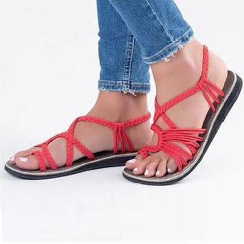 Flache Sommerschuhe für Damen Leicht Bequem Flexibel Zum Hineinschlüpfen Stoßdämpfend Lässig Trendig Strandsandalen | Sansoti