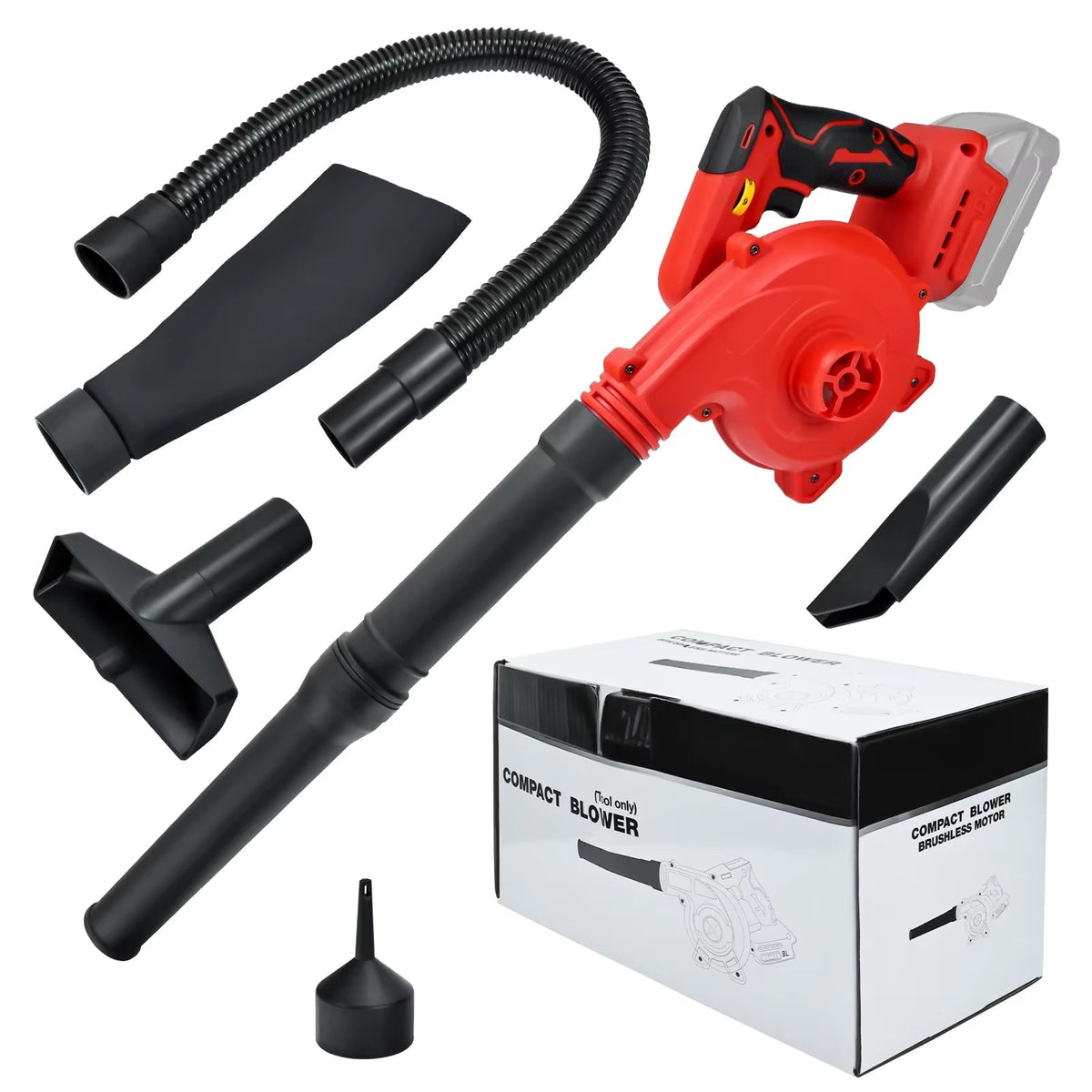 Cordless Leaf Blower Brushless Motor 18V Garden Cleanup Vacuum 2-in-1 Leaf Blower Garden Tool | Sansoti