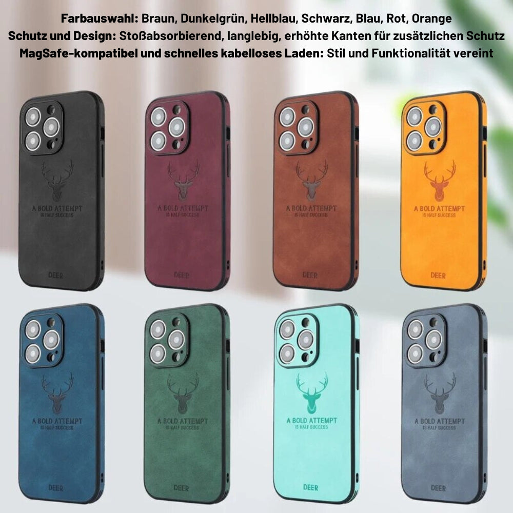 Smartphone Hoesje in Leerlook — Slank Design met Valbescheming & MagSafe-Compatibiliteit voor iPhone 16/15/14/13/12 | Sansoti