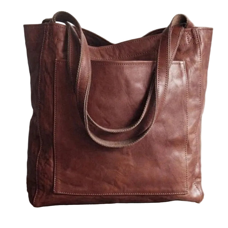 Handtas Dames Kunstleer Zwart Bruin met Vakken Werk Vrije Tijd Elegante Schoudertas Organizer Dagelijks | Sansoti