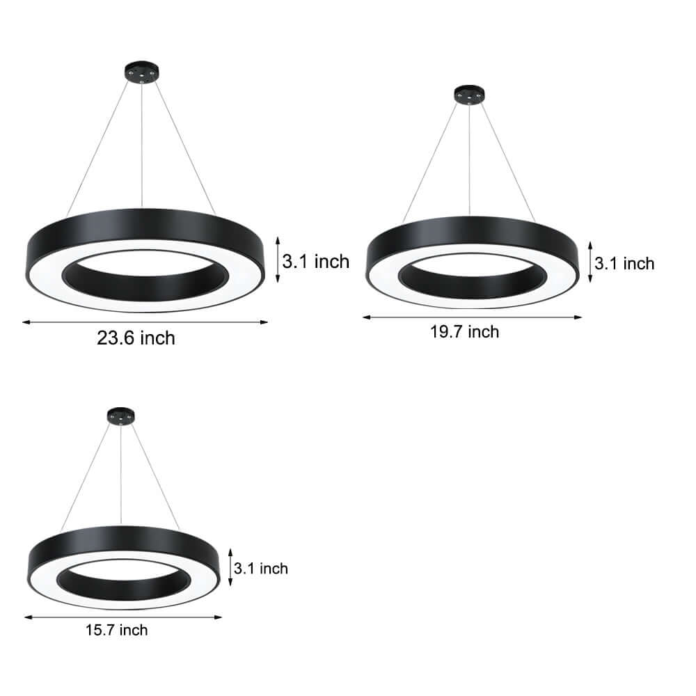 Industrielle LED-Ring-Pendelleuchte 6000K mit IP42 und Acryldiffusor | Restfield