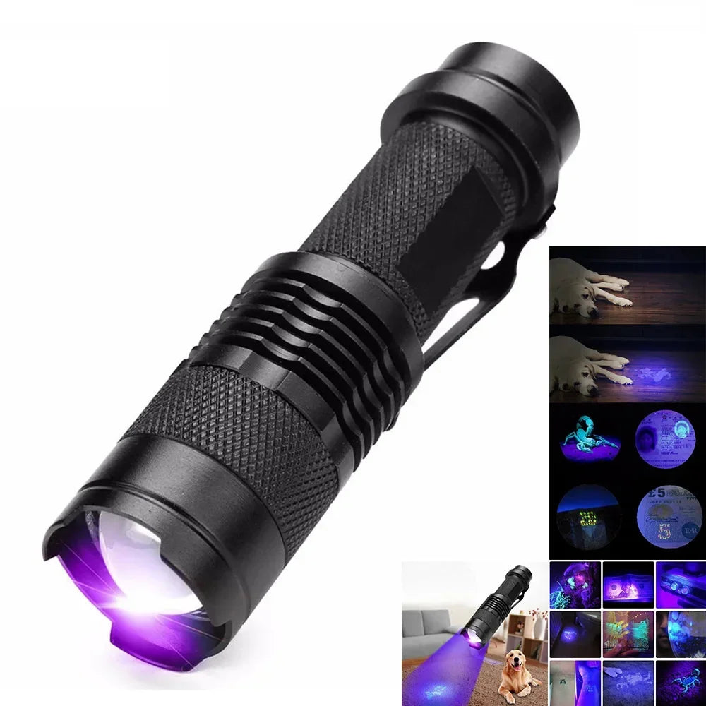 Compacte UV-zaklamp 395nm voor inspectie van huisdierplekken en vloeistoffen | Sansoti