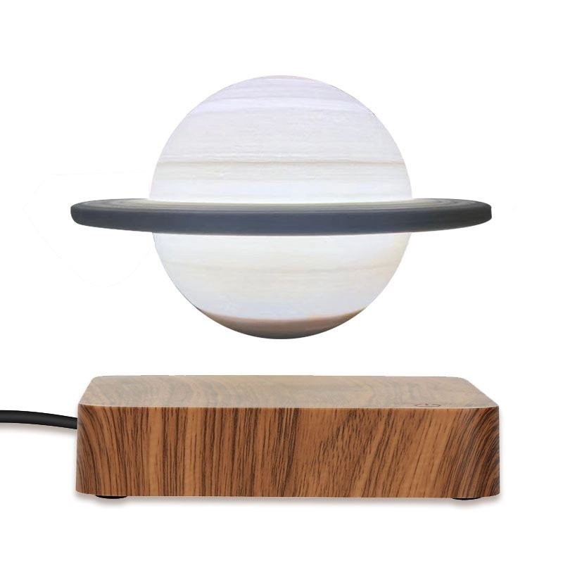 Zwevende Saturnus Lamp met Magnetische Basis en Verlichting 15cm voor Ruimtevaart Liefhebbers | Sansoti