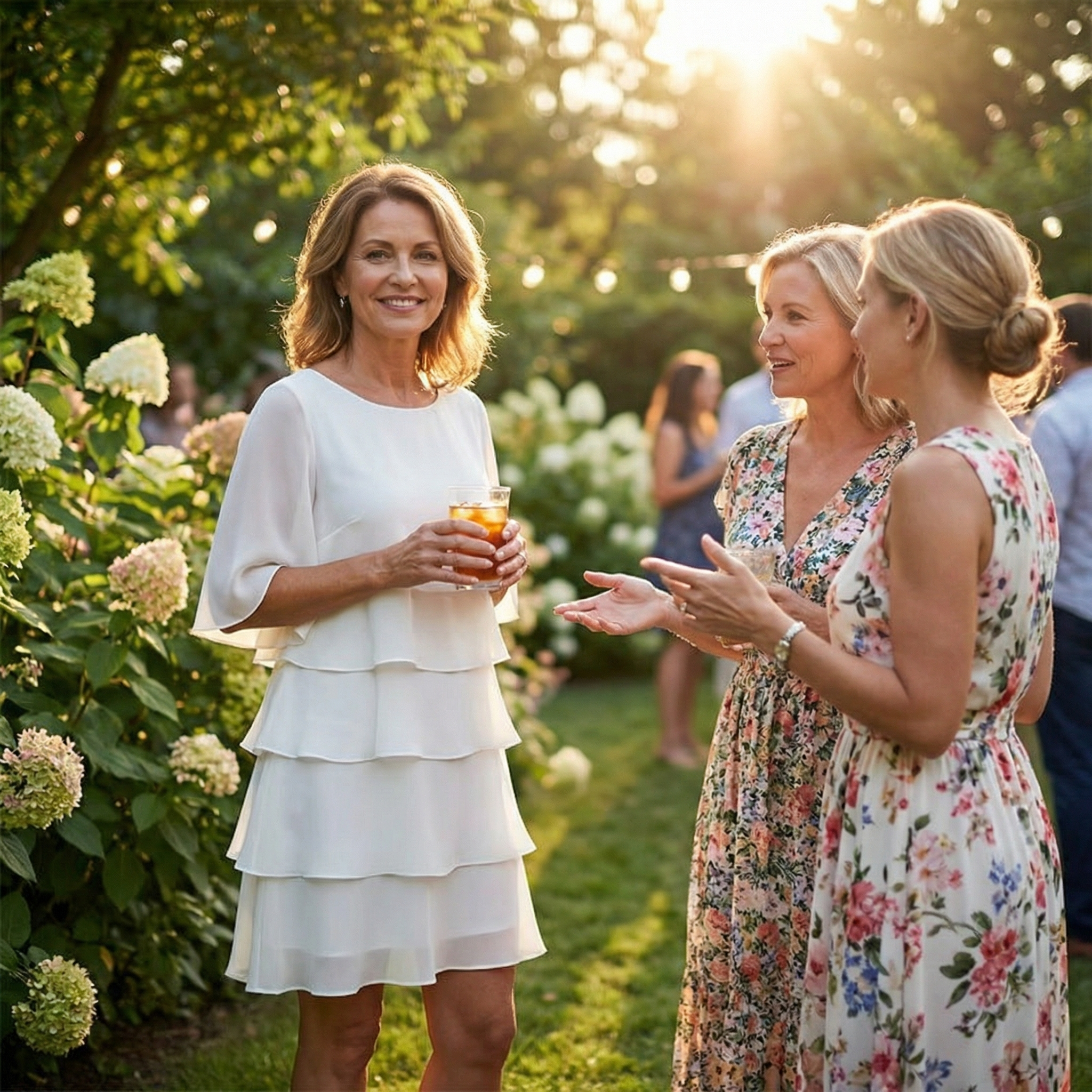 Gelaagde Ruffle Jurk voor Vrouwen – Vloeiende Chiffon met Vleugelmouwen & 4 Lagen | Sansoti