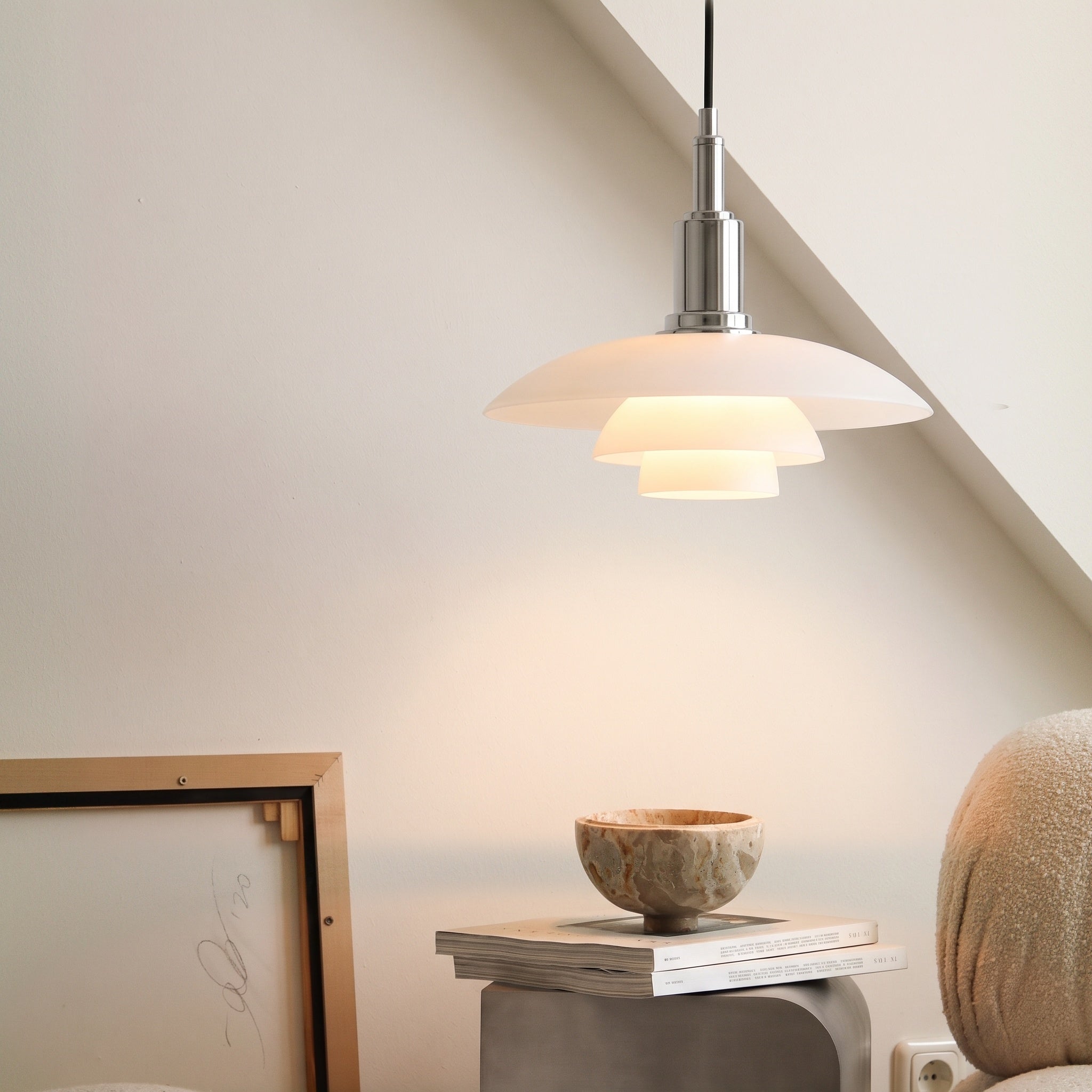 Suspension scandinave E27 LED réglable en verre et métal, salle à manger, cuisine, coin lecture, design moderne, salon | Sansoti