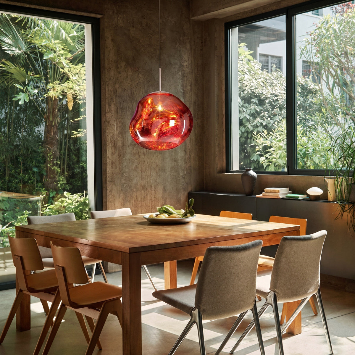 Lampa wisząca z metalu z lustrzanym wykończeniem, LED, ciepła biel 3000K, nowoczesne oświetlenie, do jadalni i salonu, design wnętrz | Sansoti