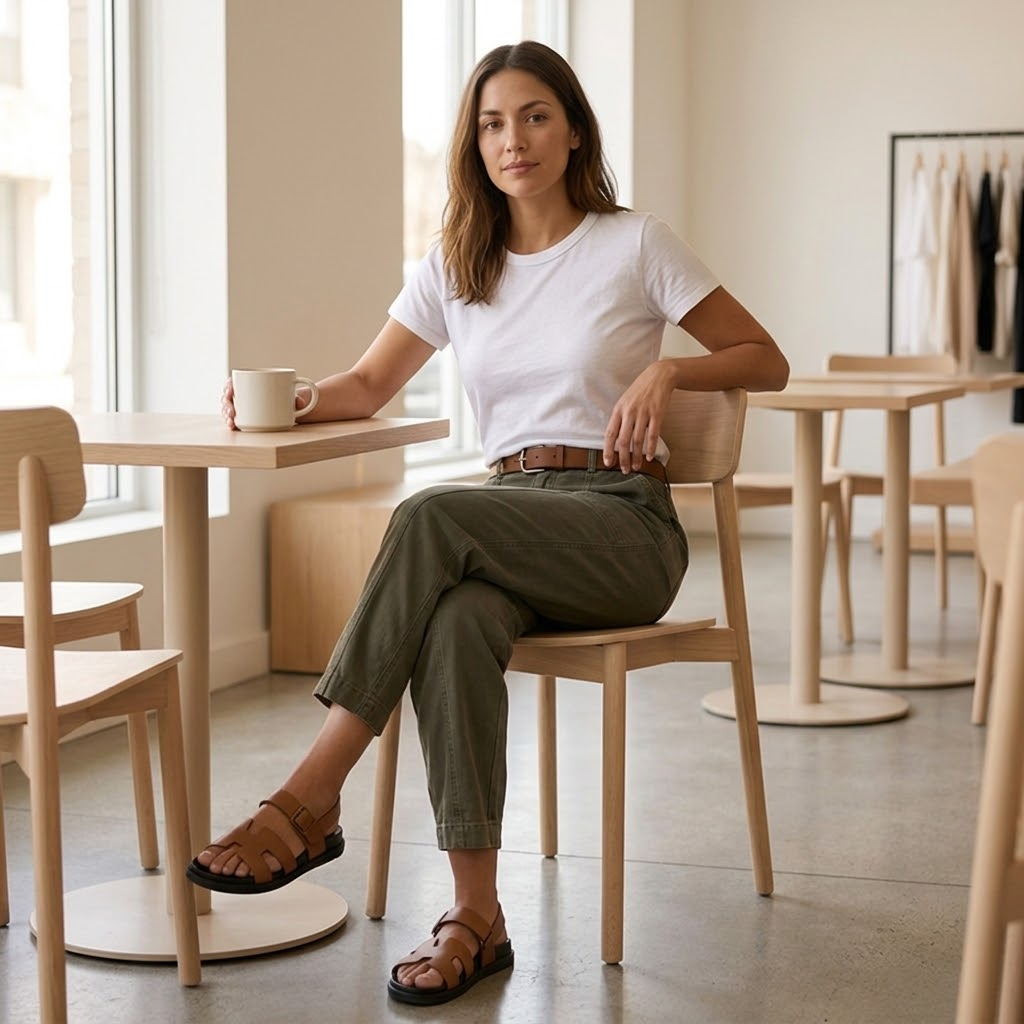 Utility Pantalon Hoge Taille Taps Toelopend met Geplooid Enkelboord Casual Werkbroek | Sansoti
