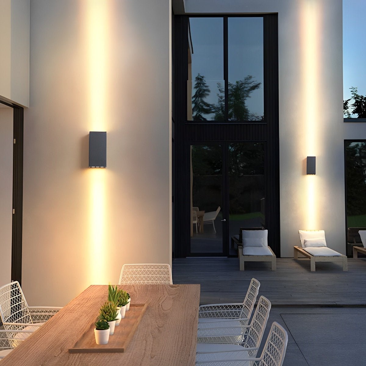 Außenlampe LED Wandleuchte IP65 Aluminium Anthrazit Auf- und Abwärtslicht Fassade Garten Einfahrt Terrasse Außenbeleuchtung Modern | Restfield